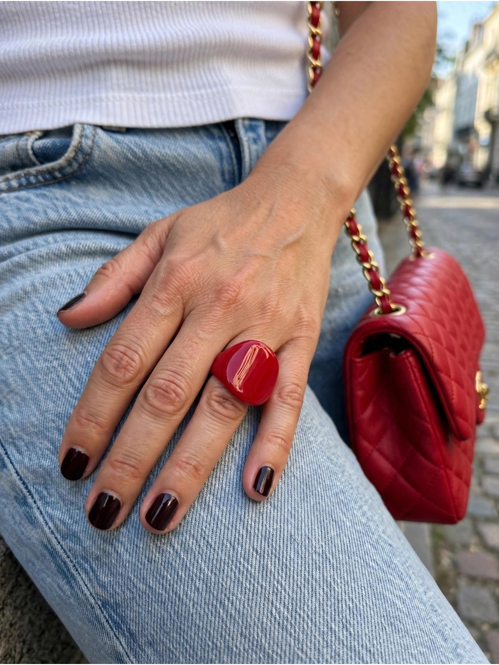 Red Statement Ring - Women Accessory